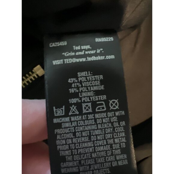 Ted Baker Bubbl Ruffled Peplum Top Size 2 NWT Black - Picture 5 of 7